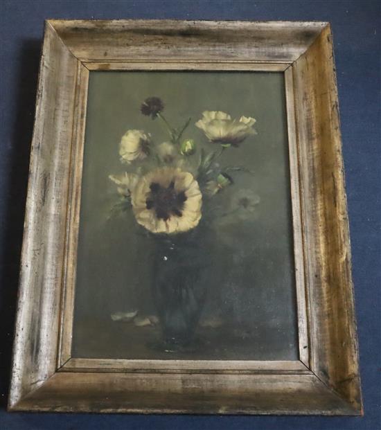 § Alfred William Frederick Hayward (1856-1939) Oriental Poppies 20 x 14in.